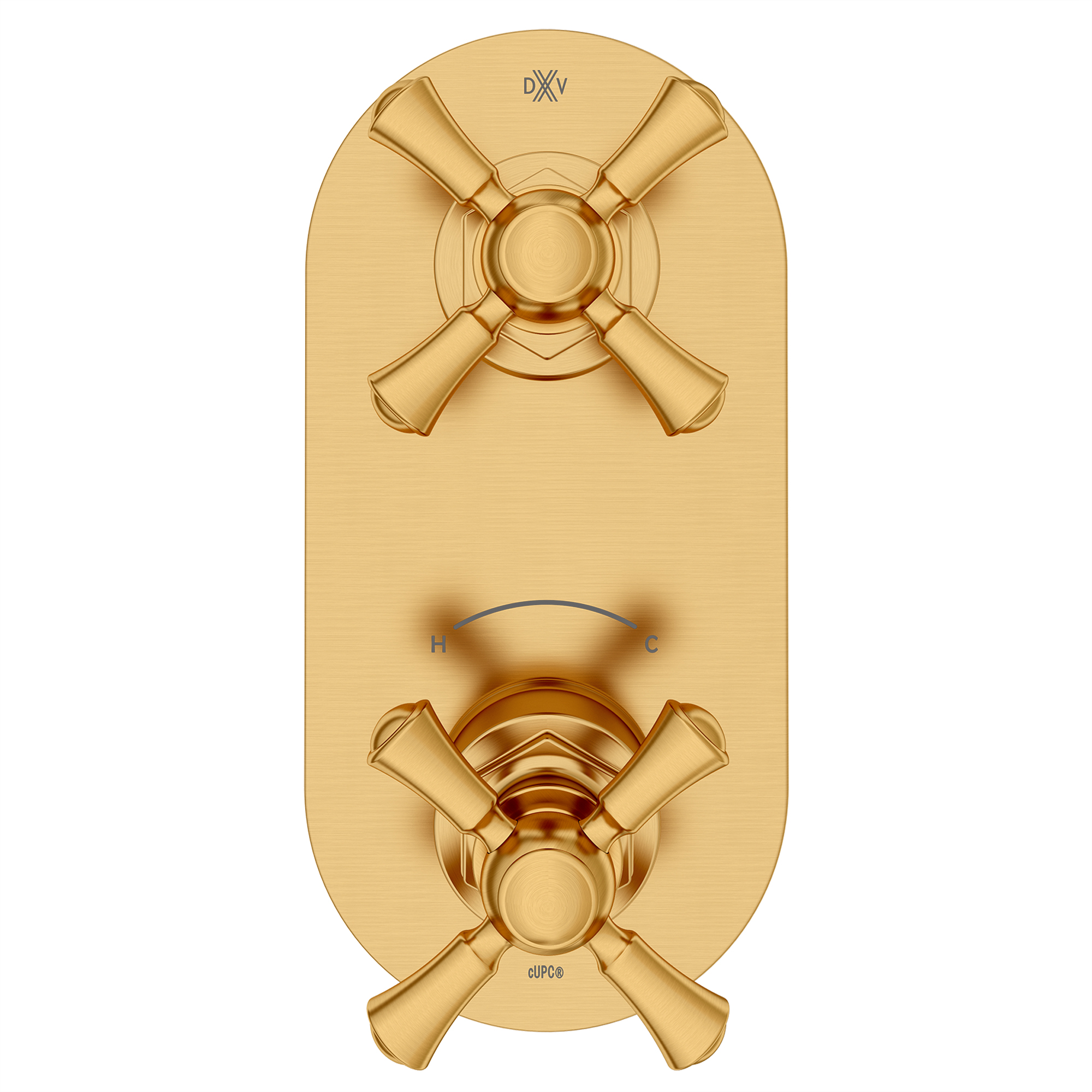 Oak Hill 2-Handle Thermostatic Valve Trim Only with Cross Handles